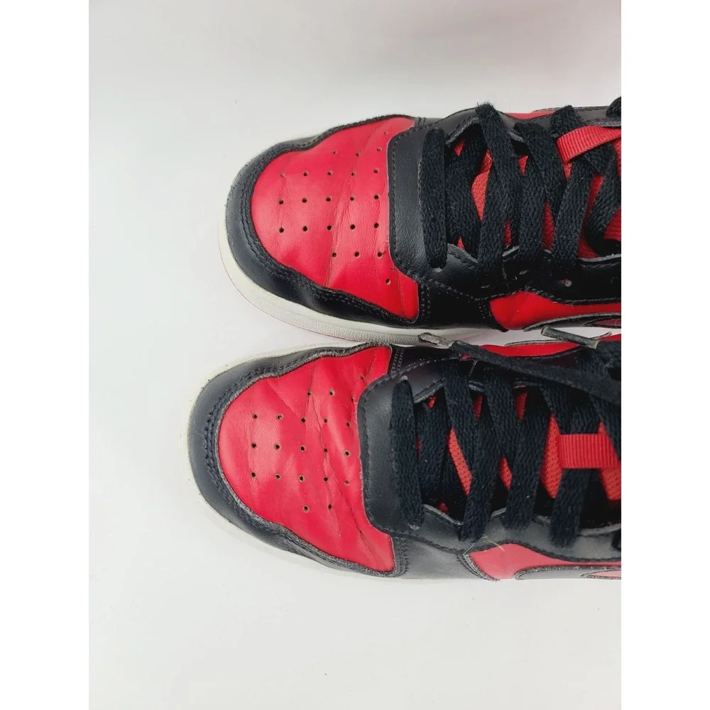 Nike Air Jordan Leather Durable Basketball Sneakers Youth Size 7Y Red & Black KT